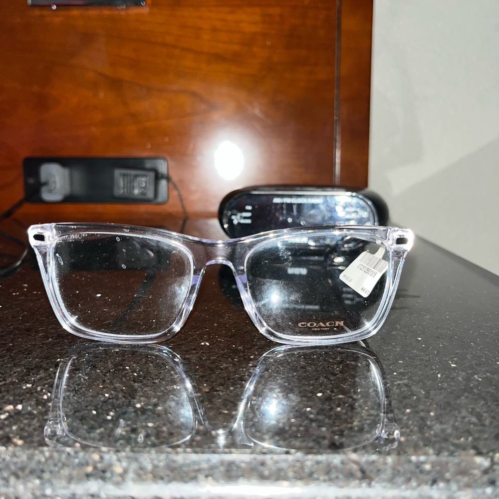 Coach White Glasses Modern Minimalist Design